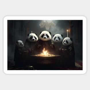 Panda Necromancers: Masters of Dark Magic Sticker